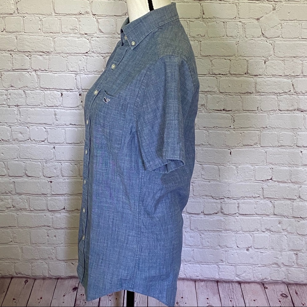 Vineyard Vines Chambray Slim fit Tucker Shirt XS - Picture 2 of 8